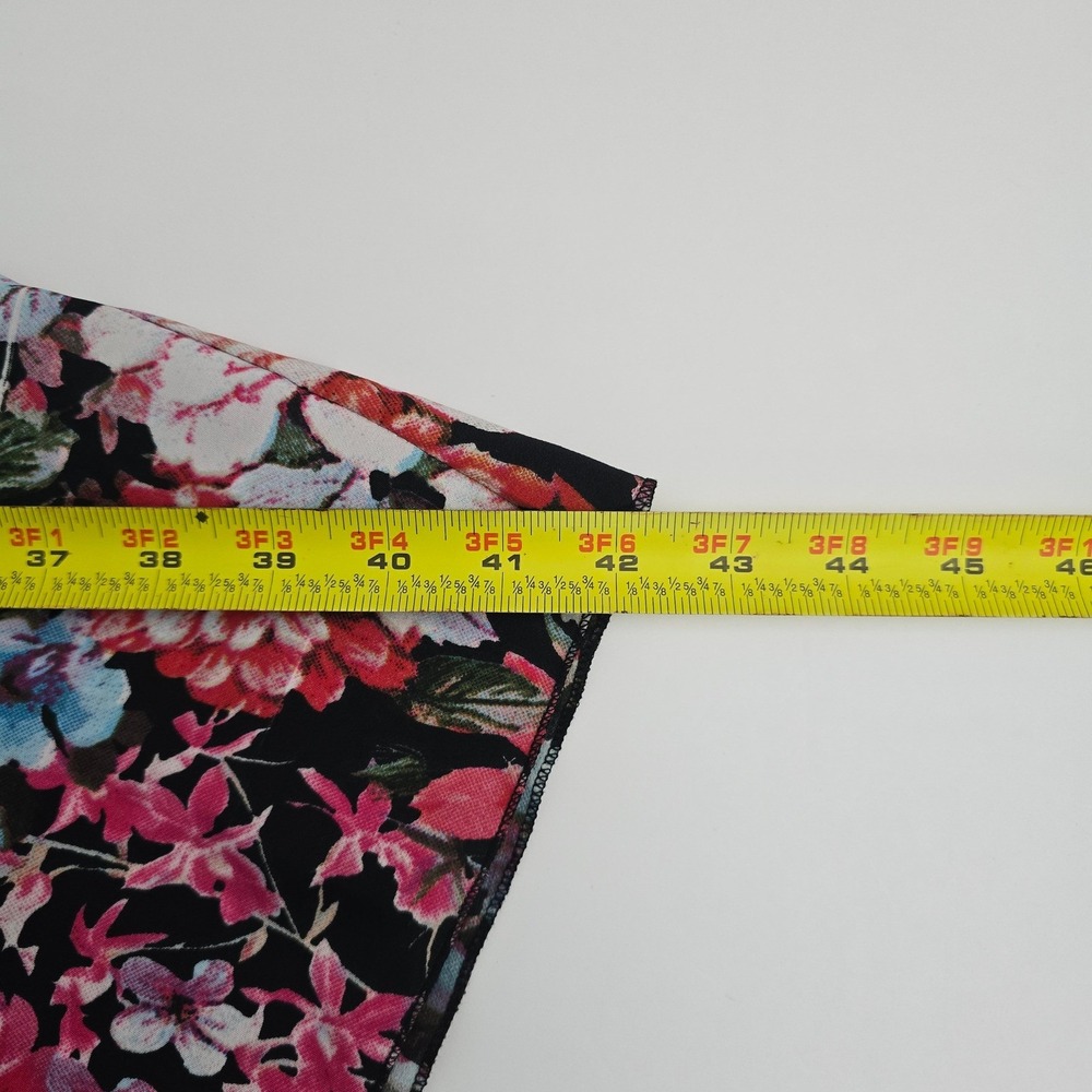 Uniquie Spectrum Asymmetrial Hem Sleeveless Floral Print Top Multicolor M - Picture 9 of 9